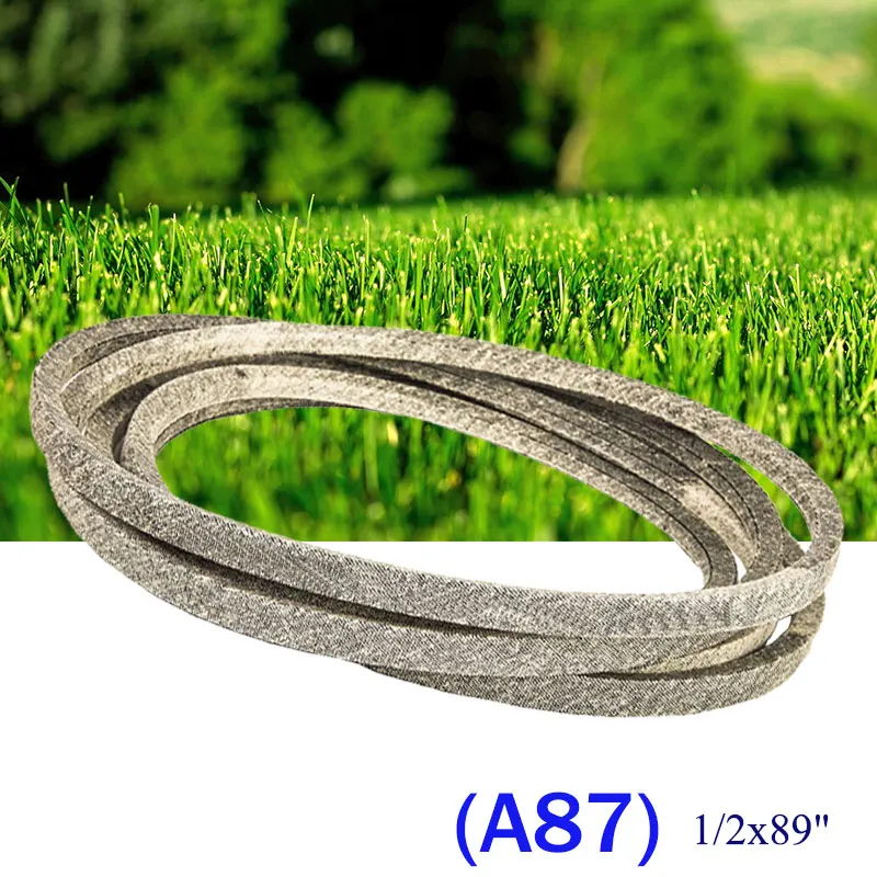 

Heavy Duty Aramid Lawn Mower V Belt A87 1/2x89 Inch Anti-Crack Repeated Bending Mower Deck Belt