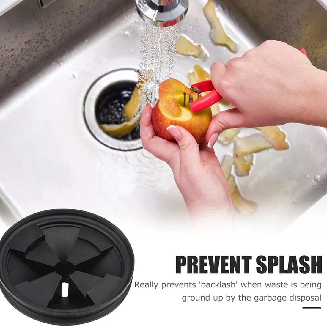 ABKJ-Garbage Disposal Splash Guards, 3 3/8 Inch For Insinkerator Evolution Series QCB-AM Sink Baffle