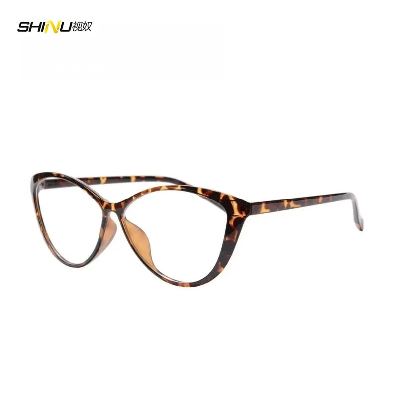 

SHINU Cat Eye Woman Glasses Myopia Progressive Multifocal Reading Glasses Prescription Lenses Myopia Blue Light Computer Glasses