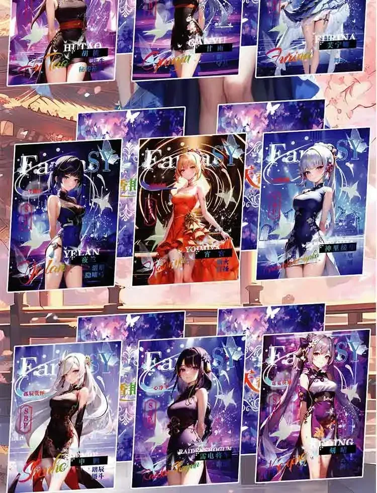 رائعة الحب آلهة سانت فلاش بطاقات أنيمي ملابس السباحة بيكيني فتاة بطاقة الحفلات Tcg لعبة جمع بطاقة لعبة أطفال هدية