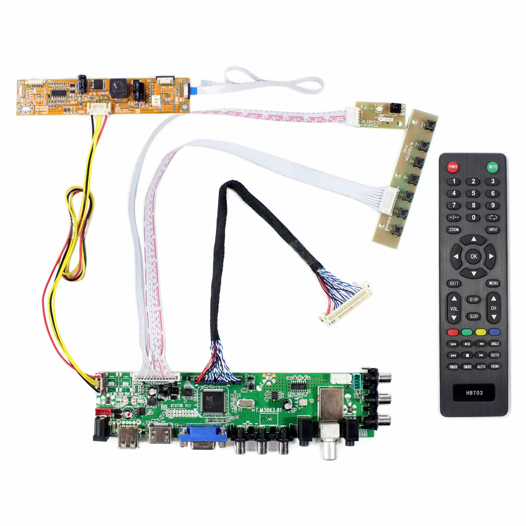 

HDM I VGA USB AV DTV LCD Controller Board For 19" MT190AW02 V3 1440x900 LCD Panel