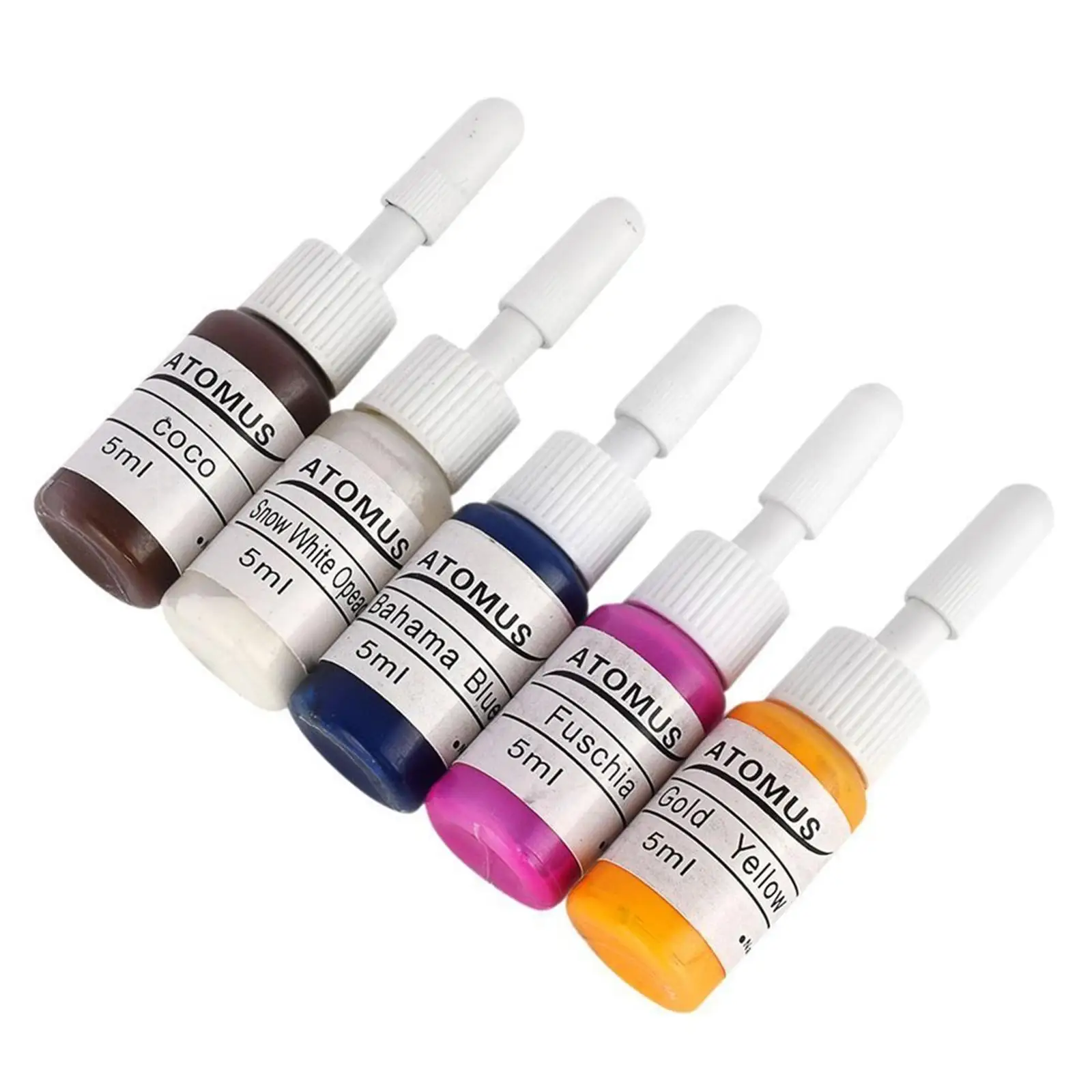 10 Bottles Tattoo Ink Pigment Kit Natural Plant Formula Professional Tattoo Color Set for Permanent Makeup Tattoos