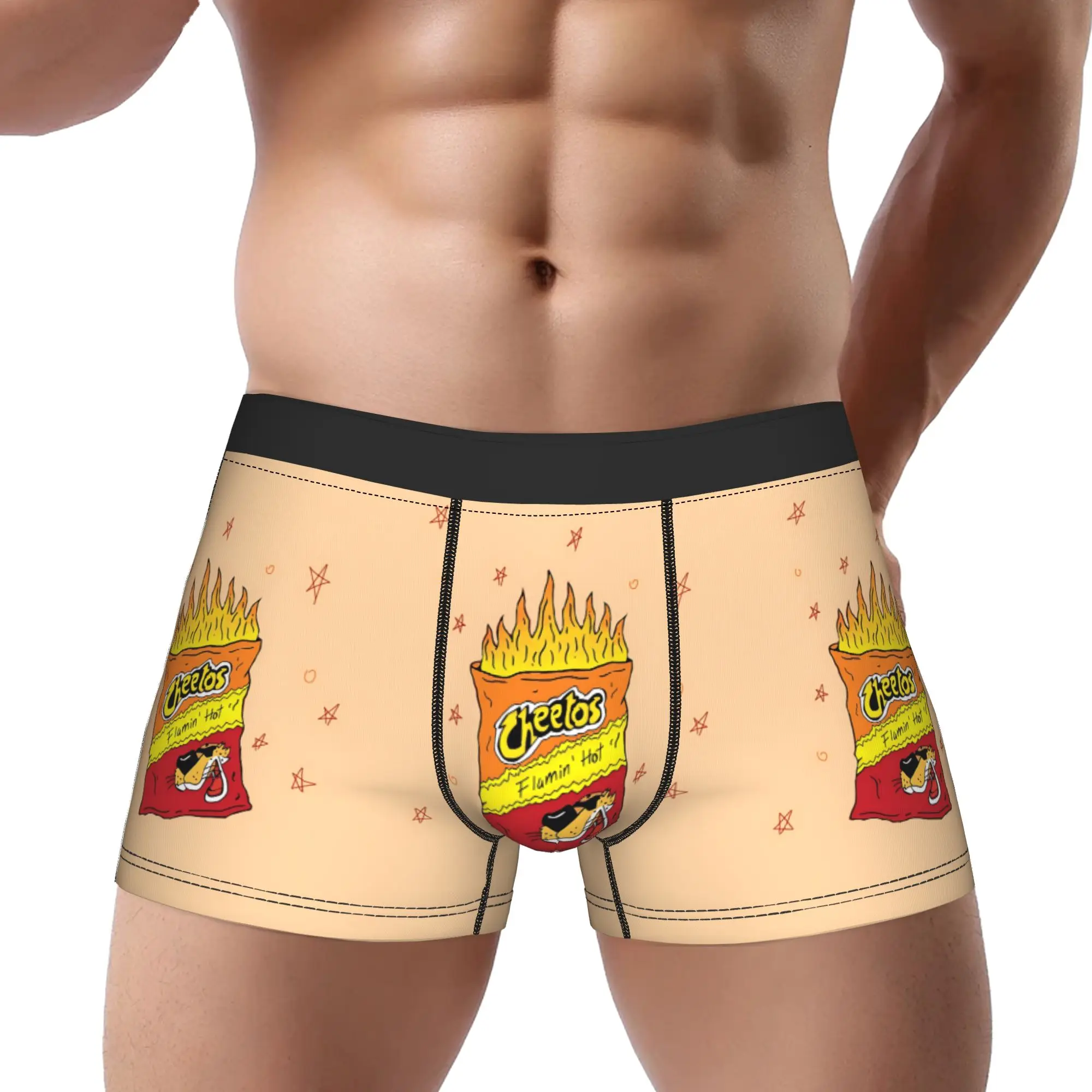 1 pieza de ropa interior Cheetos, bragas transpirables, ropa interior masculina, pantalones cortos cómodos