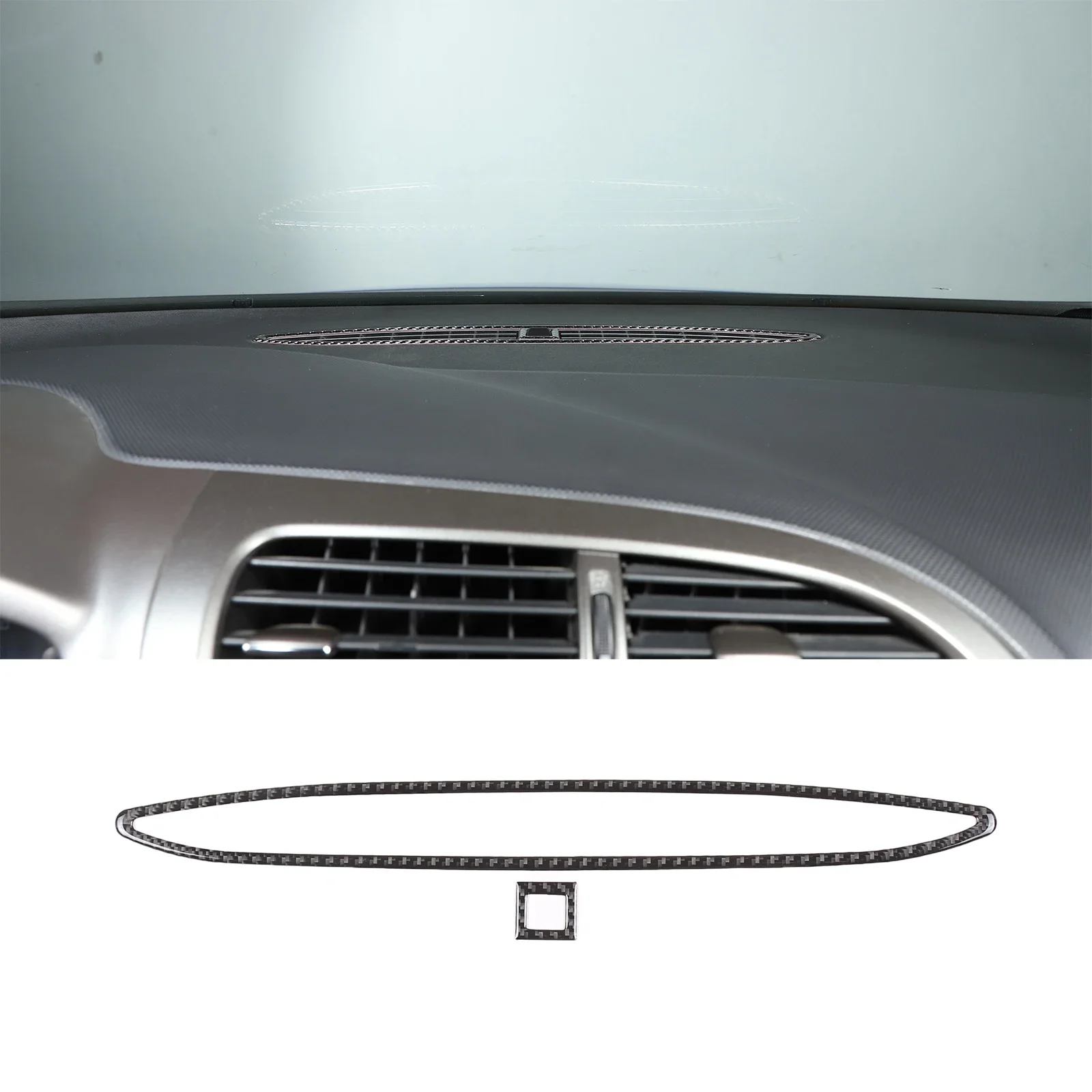 

For Seat Leon 2008-2012 Soft Carbon Fiber Car Dashboard Air Outlet Panel Decorative Sticker Protection Accessories