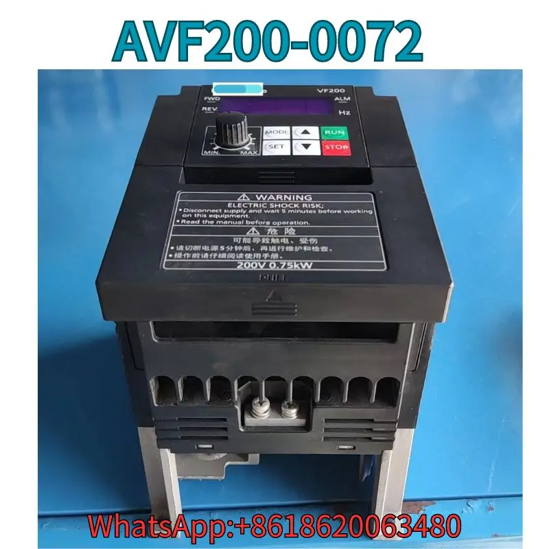 

Used AVF200-0072 0.75KW frequency converter test OK Fast Shipping