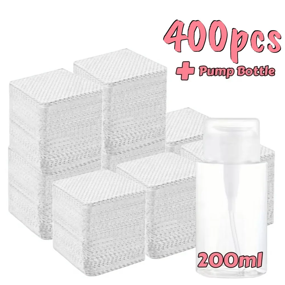 20/600 Stuks Niet-pluizende Nageldoekjes Gel Reinigingsdoekjes Aluminiumvrije Nagellak Remover Pads Voor NaiArt Schoonheid schoonmaken Care Tool