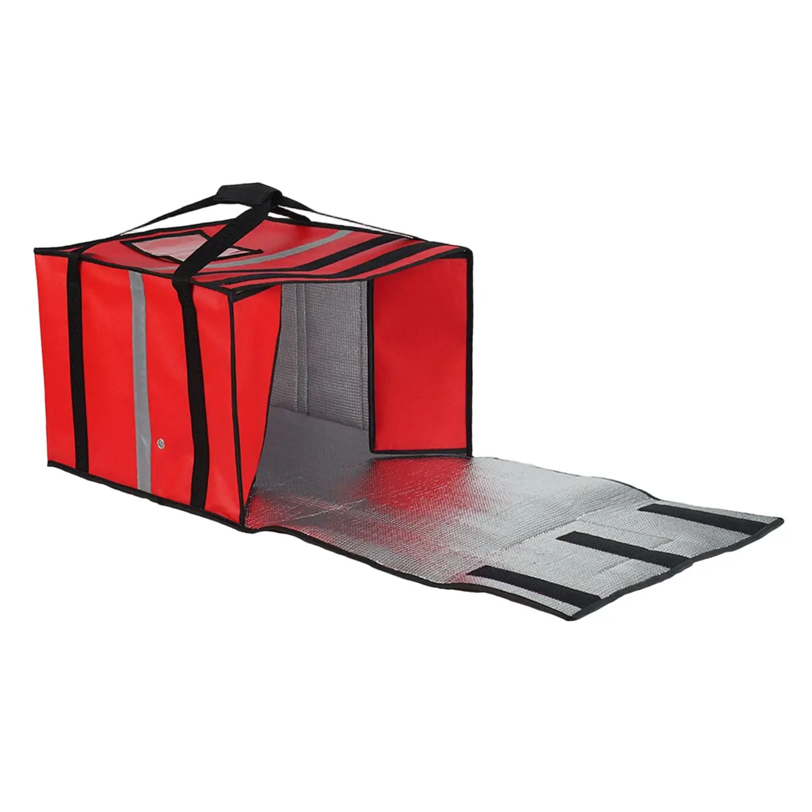 Develivey Bag Large Capacity Red for Deliveries Grocery Bags Carrier Food Warmer Bag for Commercial Catering Shopping Picnic