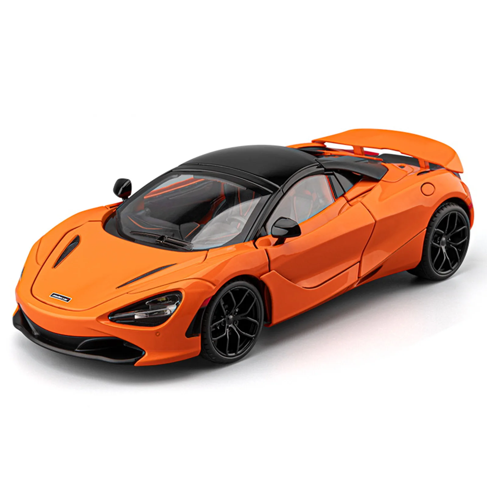 Supercoche 1:18 720S de alta simulación, modelo de aleación de Metal fundido a presión, luz de sonido, colección extraíble, juguetes para niños, regalos