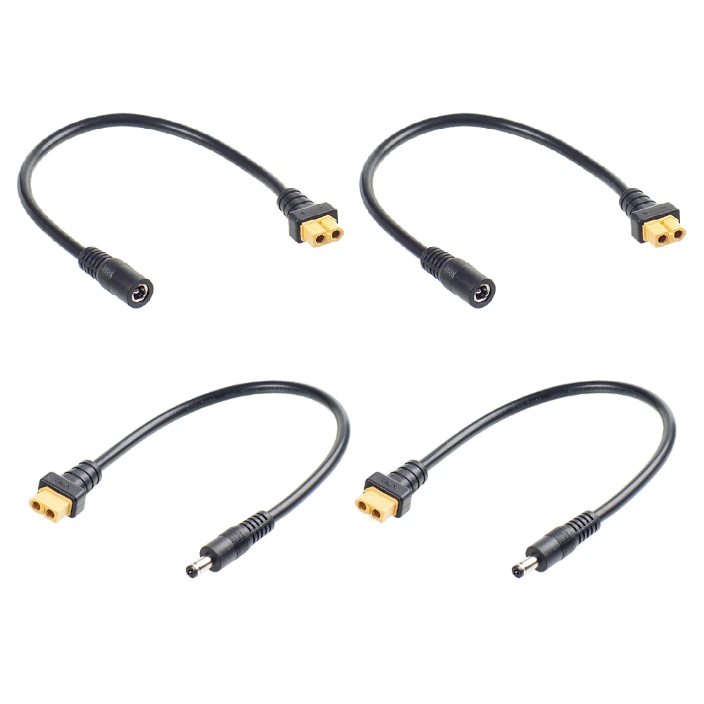 Solar Connection Line XT60 Male/Female Connector To DC 5.5x2.1 18AWG Power Cable Adaptor For Car Battery Charging Adapter Cables