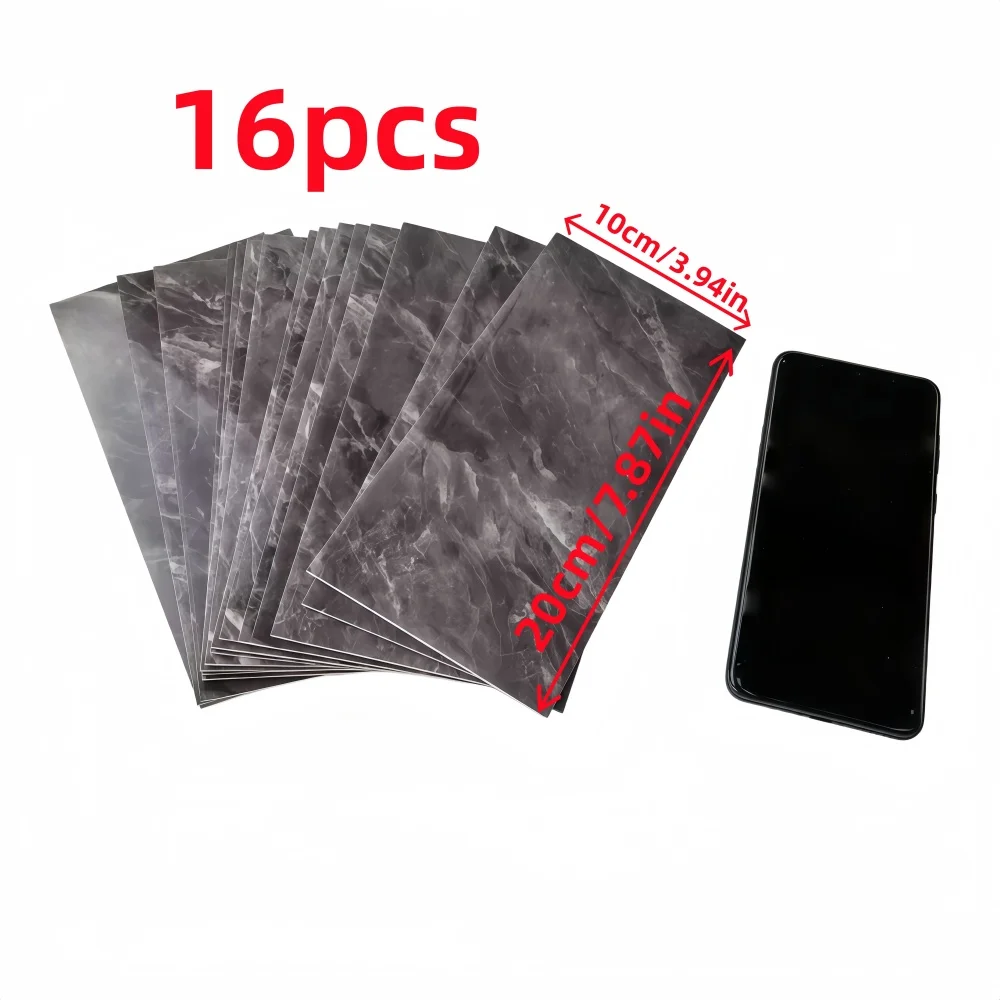 16pcs 20cmX10cm Imitation Ceramic Tile Wall Sticker Wallpaper Self-adhesive Bathroom Marble Sticke Background Wall Wallpaper