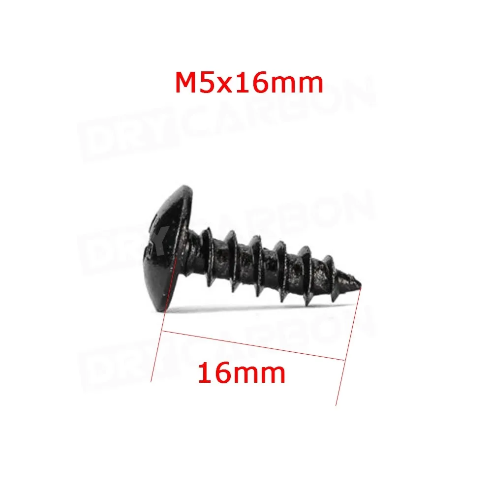 Carbon Black Steel Phillips Head Self-tapping Screws M4 M5 Fit For Universal Car Bumper lip Spoiler Installation Screws Styling