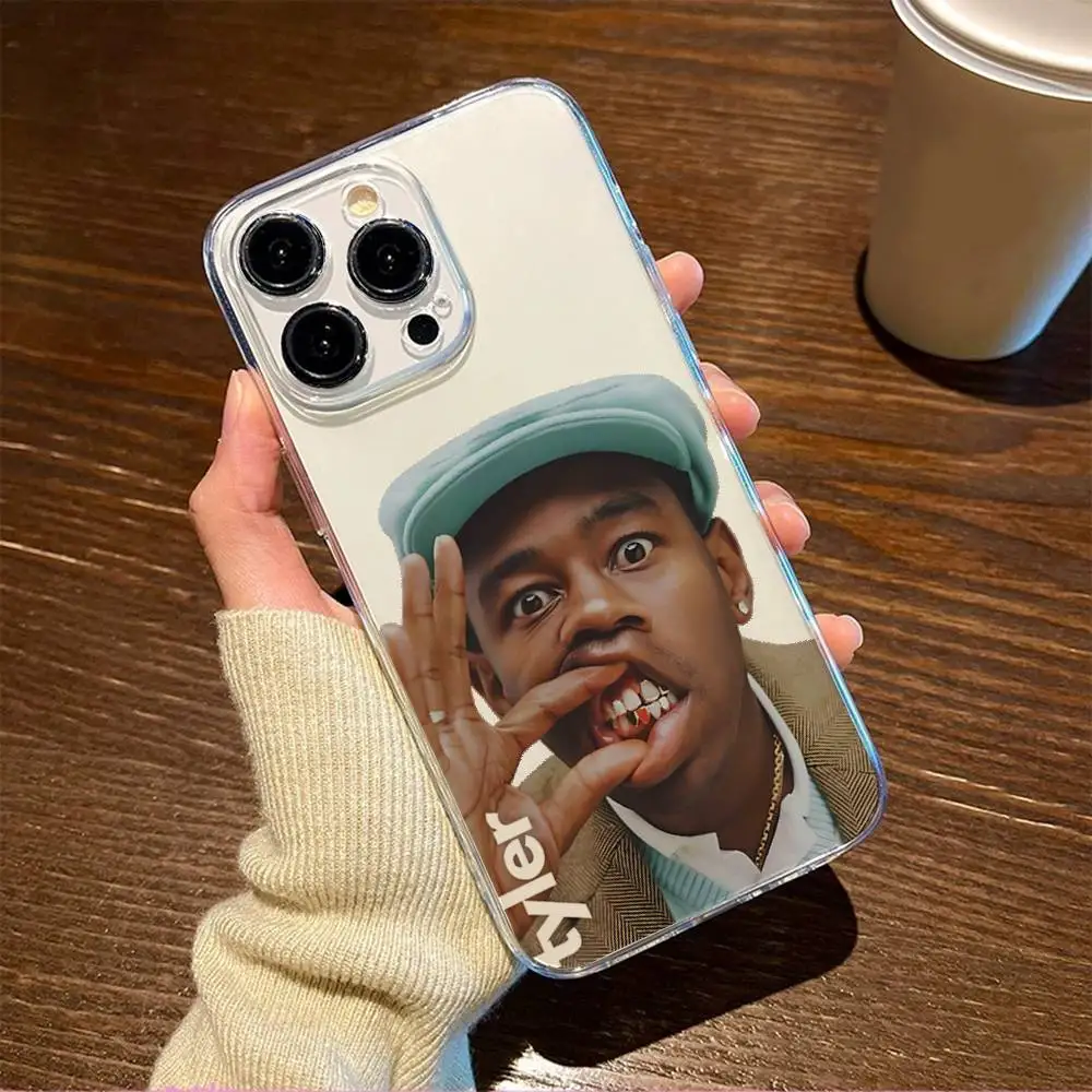 1 قطعة حافظة هاتف Tylers The Creator شفافة لهاتف آيفون 17 16 15 14 13 12 11 PRO MAX PLUS غطاء صغير ناعم صديق للبشرة