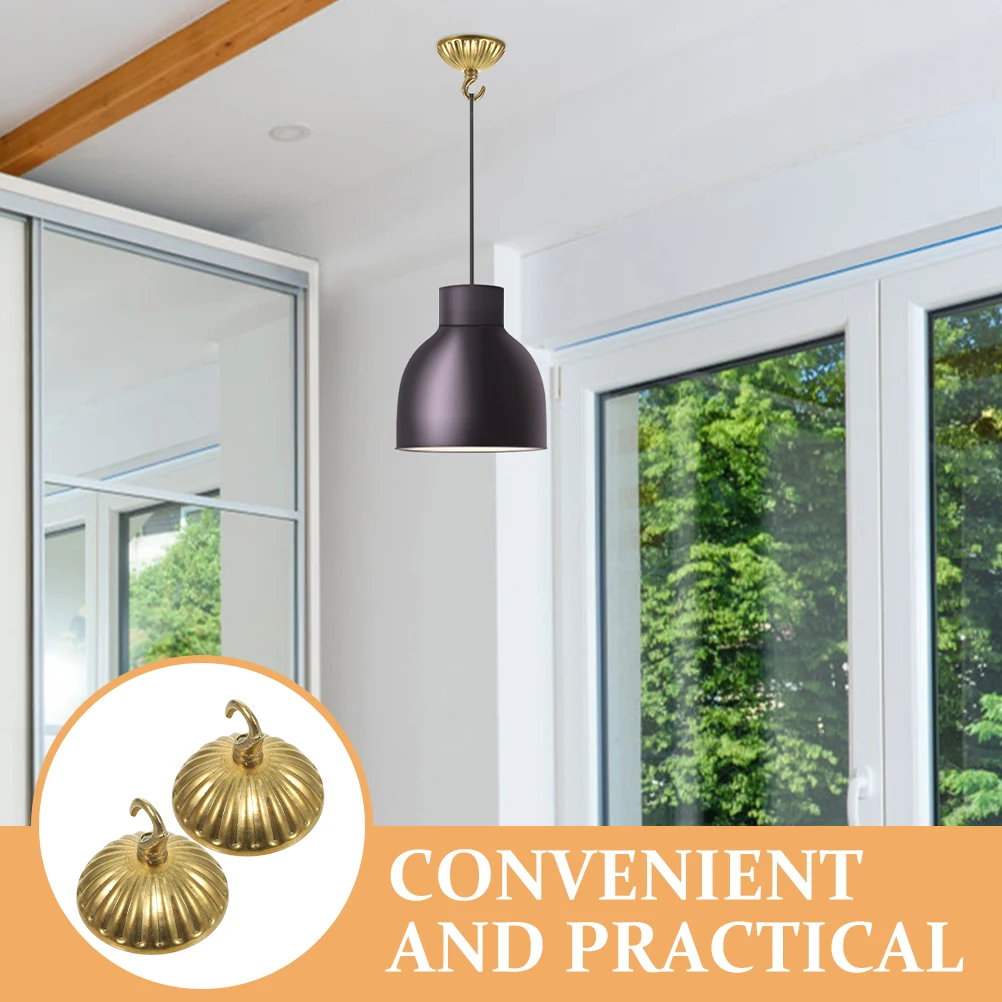 

2Pcs 130mm Black Vintage Ceiling Light Cover Plate Hook Pendant Lamp Shade Canopy Lighting Accessories Ch Hardware Retro
