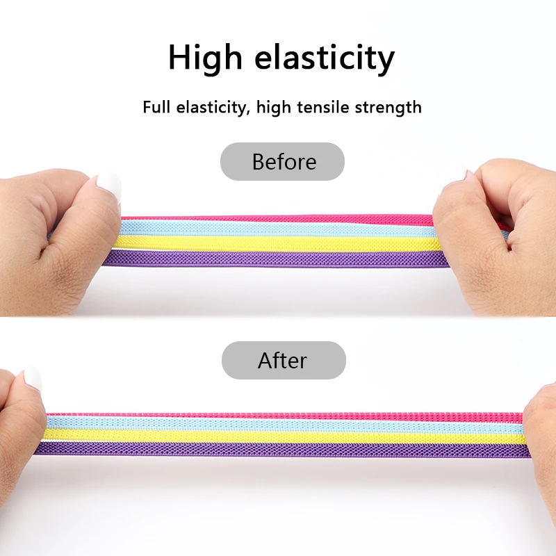 Elastic Laces Sneakers Capsule Lock Shoelaces Without Ties Kids Adult No Tie Shoe Laces Flat Rubber Shoelace for Shoes 1 Pair