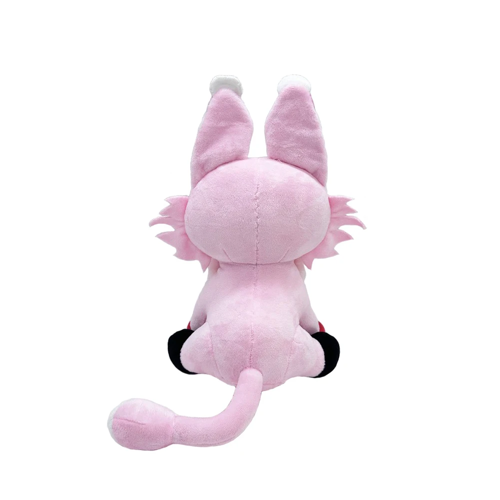 Adult Kids Angel Cos Dust Cosplay Plush Sitting Plushies Cartoon Hotel Cat Angel Plush Soft Stuffed Mascot Birthday Xmas Gifts