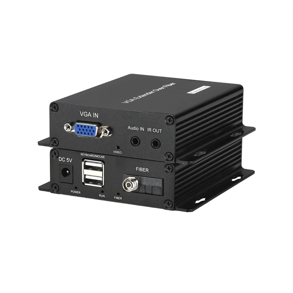

In stock Fiber Optic Converter 10km VGA Transmitter Receiver Transceiver Single Mode Single Fibre VGA Extender