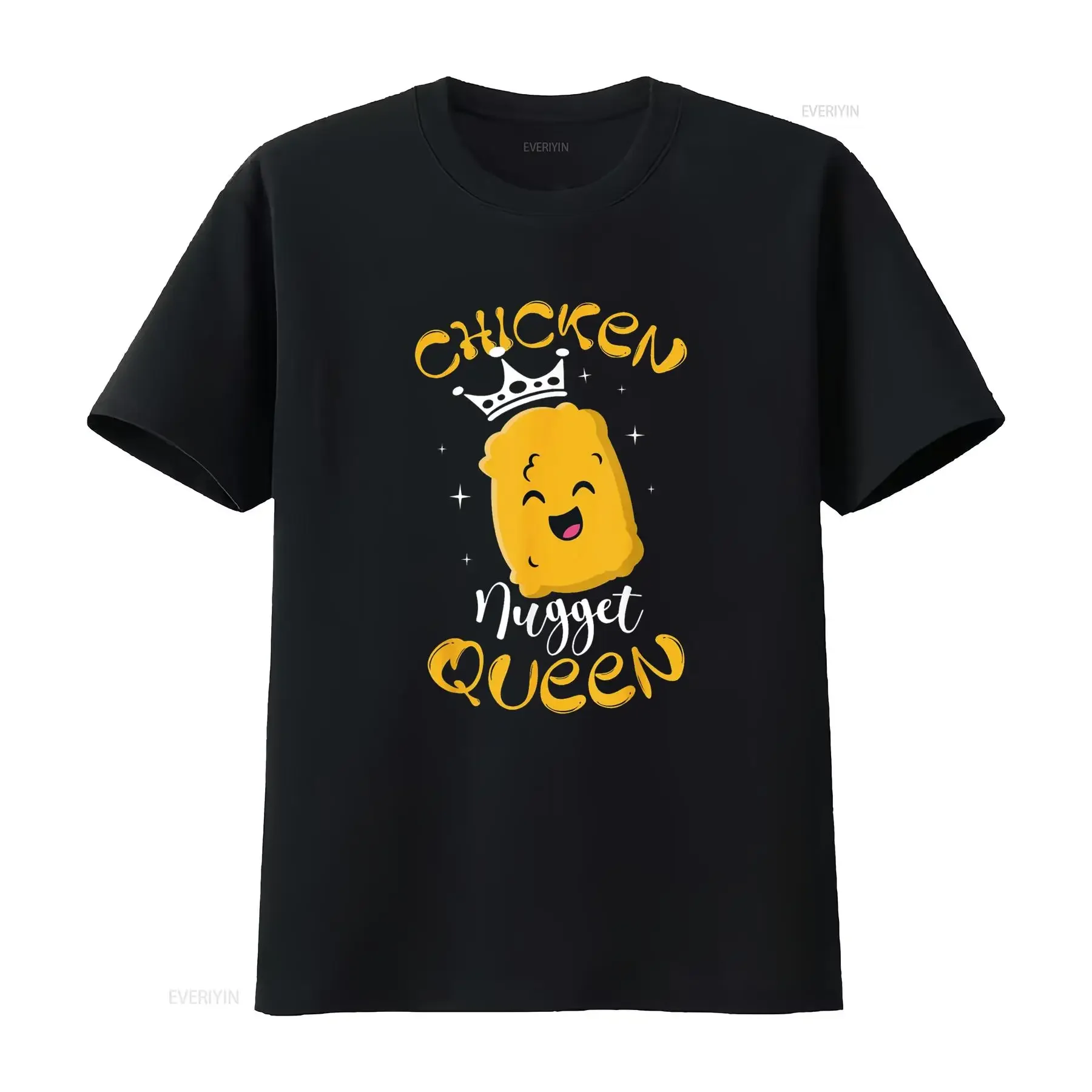 Chicken Nugget Queen Foodie Fried Snack Tendies Nuggies T Shirt vintage Washed Soft Top For Everyday Wear streetwear graphic