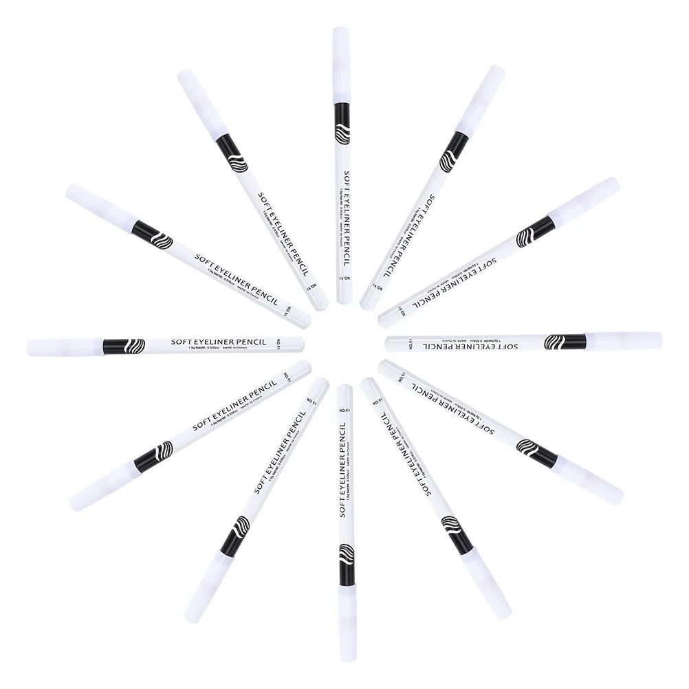 24 Uds. Lápiz Delineador de ojos para mujer, lápiz de maquillaje de ojos de punta fina, herramienta de dibujo de larga duración resistente al agua, lápiz de maquillaje de ojos