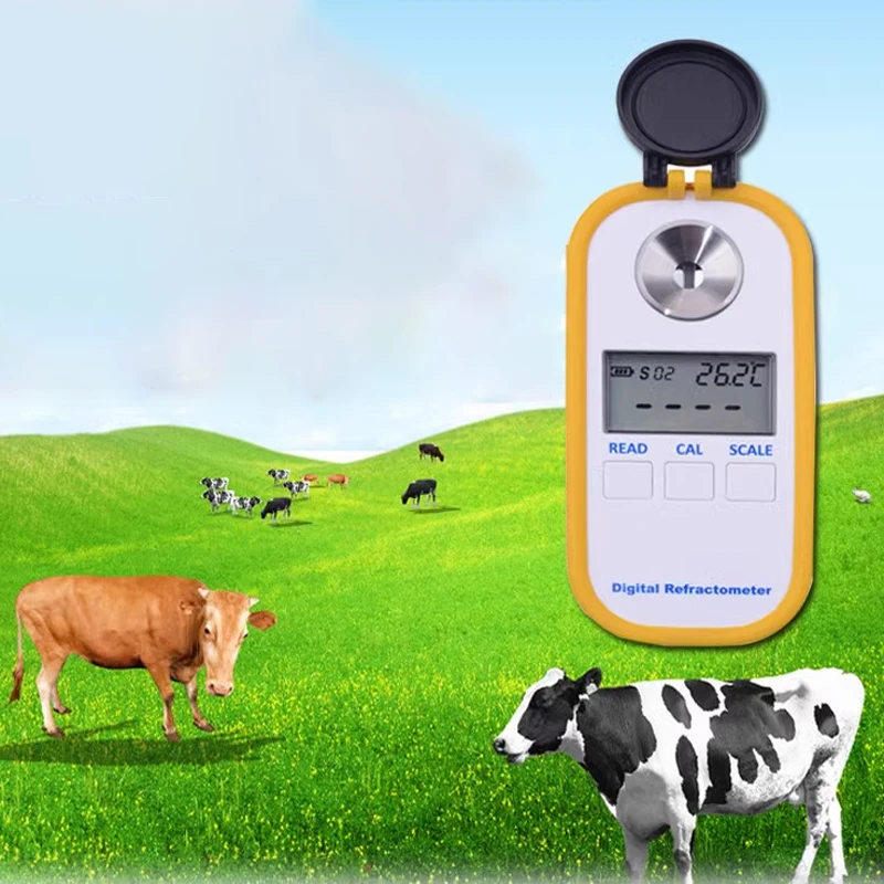 

Digital Refractometer Dairy Cow Colostrum Concentration Meter Detector Tester Serum protein immunoglobulin content tester Meter