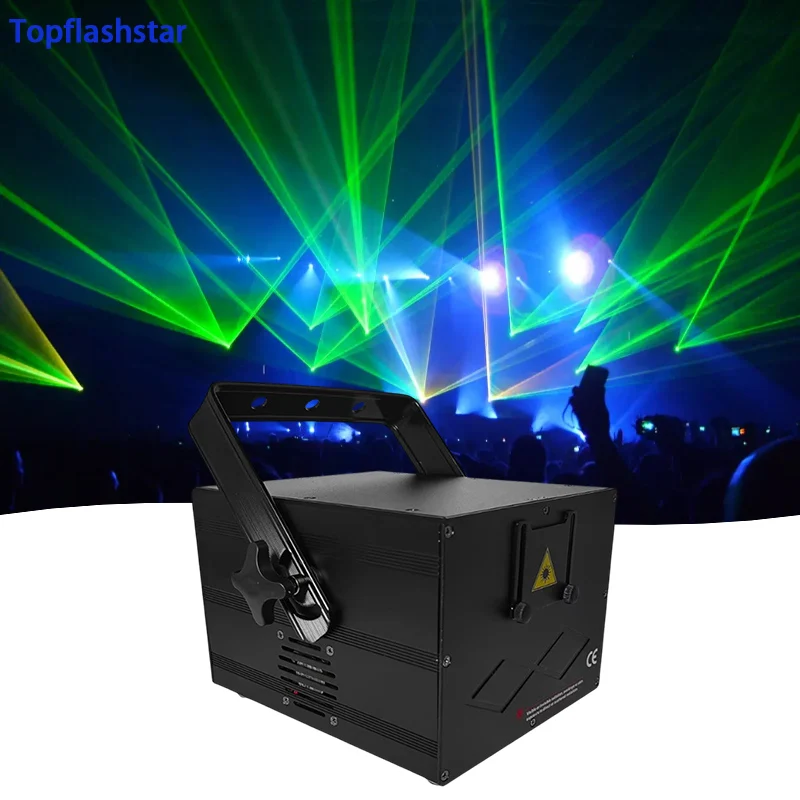 

Популярный свадебный лазерный свет, 5 Вт RGB, полноцветный DMX 512, лазерный свет DJ для DJ Show Party, сценический свет