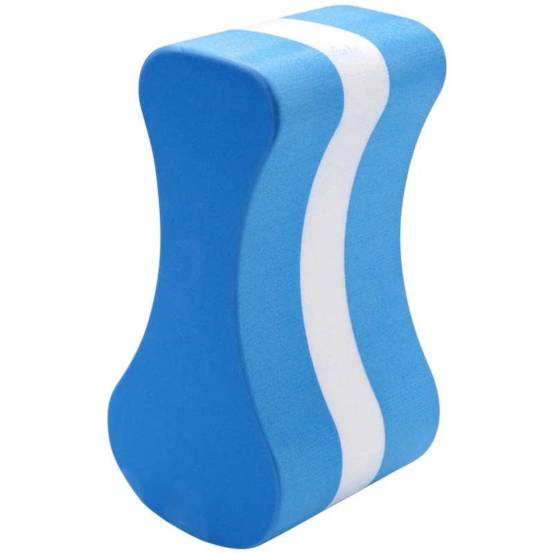 Foam Pull Booy para crianças e adultos, Eva Kick Legs Board, Pool Training, azul e branco