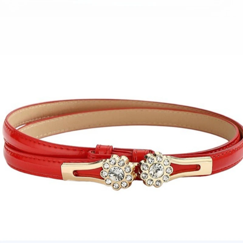 Damen-Taillengürtel, Schnalle, Blumen-Diamant, feiner Anzuggürtel, Rock, Pullover, Mantel, Taillenband, leichte Luxus-Taillenkette – Detail 2