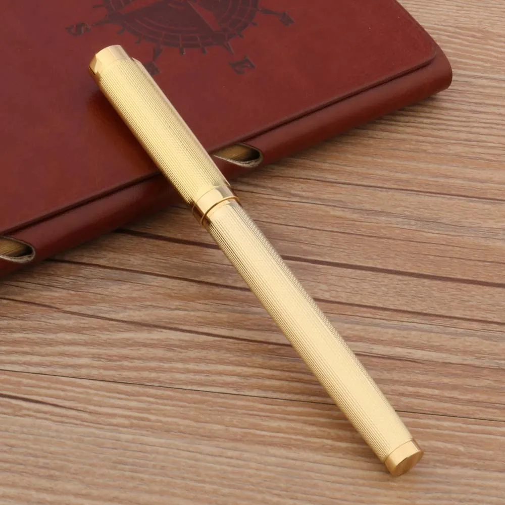 luxury GOLDEN Medium Nib Star pattern waves Fountain Pen signature elegante PEN Stationery Office Supplies
