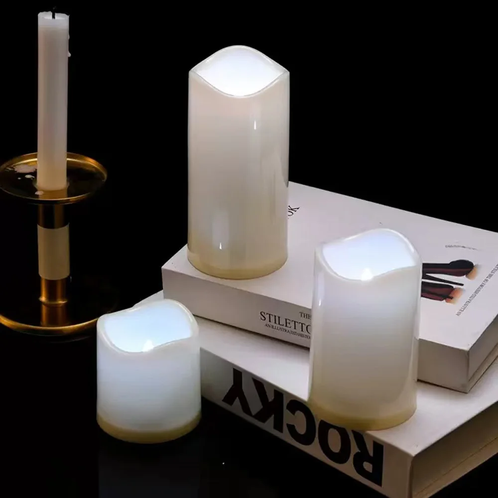3pcs led electronic candle simulation candle 18key remote control RGB festival party bar atmosphere decoration set