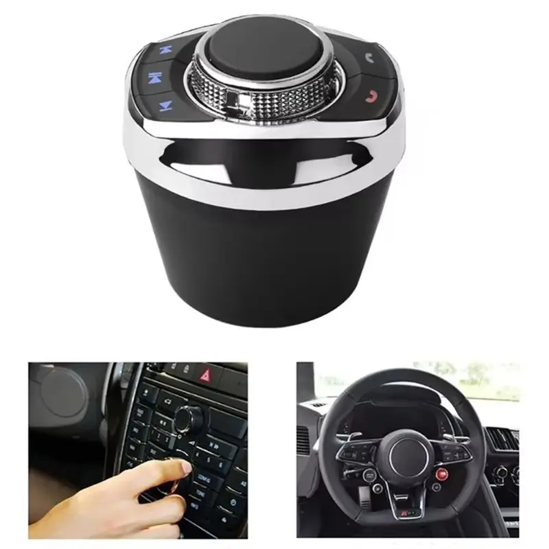 Universal For Android Multimedia Navigation Player Steering Wheel Control Button Wireless Audio Controller Cup Shape Car Part