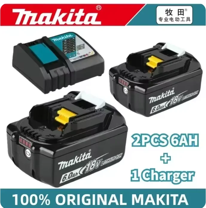 

100% Оригинальный литиевый аккумулятор Makita 18В 6Ач для замены аккумуляторов Makita 18В BL1860B BL1840 BL1850B BL1850 BL1860 DDF487