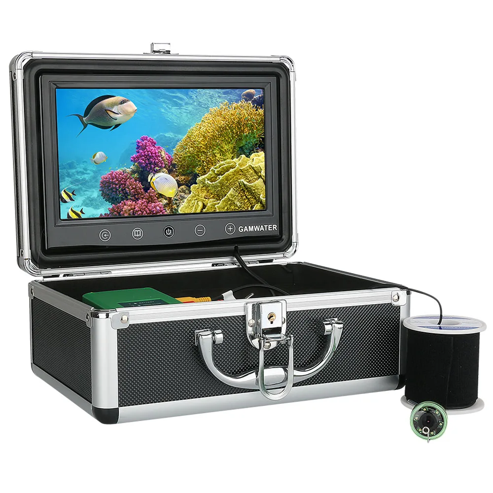 9 Inch Color Display 30M Cable 1000tvl Underwater Fishing Video Camera with 6 PCS Infrared Lamp for River Sea Lake Fishing