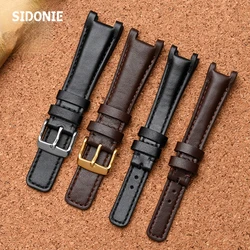 Concave Leather Watch Band for Gucci 1332 1333 1335 Series Gucci Men and Women 16mm 20mm 22mm Watch Strap