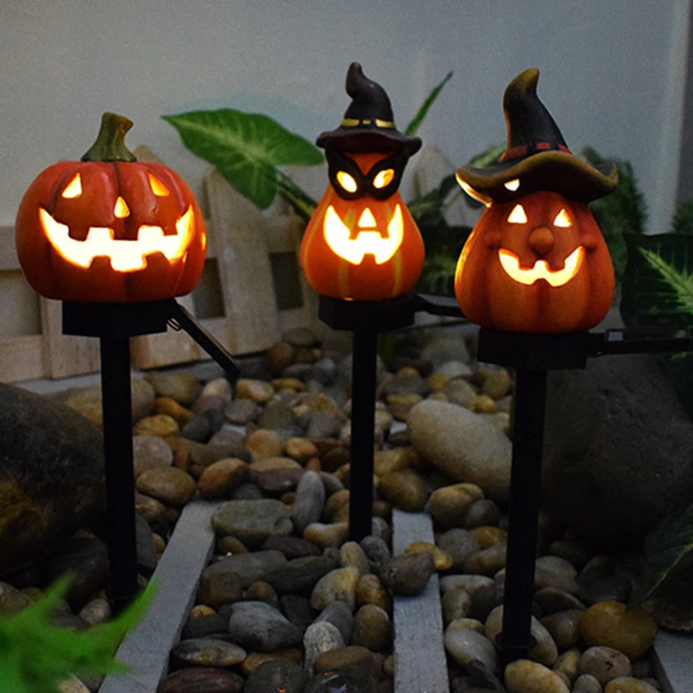 Halloween Pumpkin Pathway Solar LED Lights illuminazione natalizia impermeabile Landscape Party decorazioni fai da te per Walkway Lawn Garden