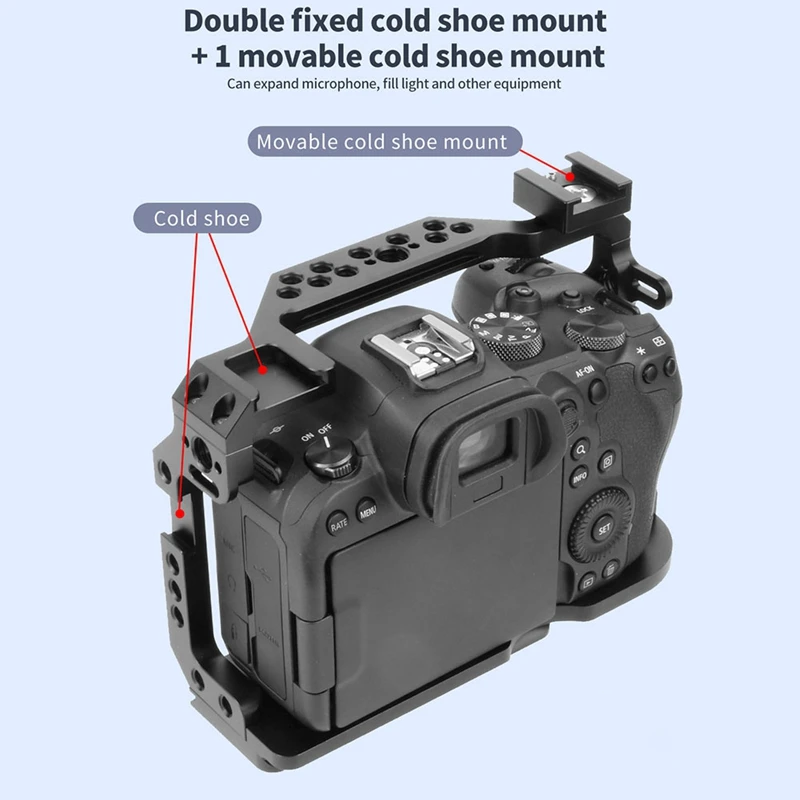 Black Aluminum Alloy Camera Protective Cage Small Rig Camera Cover Video Stabilizer Mount For Eos- R5 R6