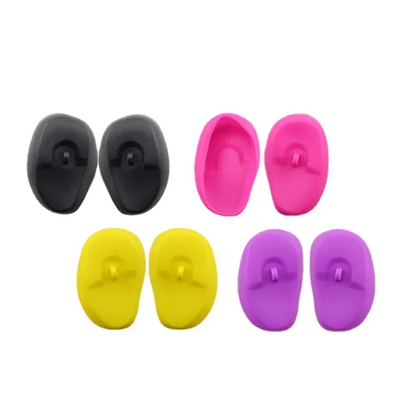 2pcs Silicone Ear Cover Hair Coloring Dyeing Protector Ear Waterproof  Salon Ear Shield Earmuffs Caps Shower Styling Accessories