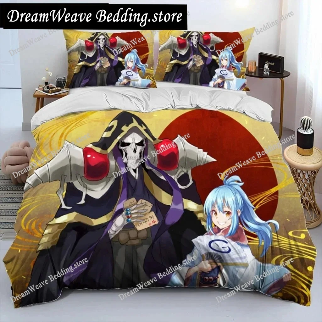 

Аниме с 3D принтом «Я перевоплотился в слизь», комплект постельного белья, пододеяльник, одеяло для спальни, одинарный Twin King _размер, пододеяльник