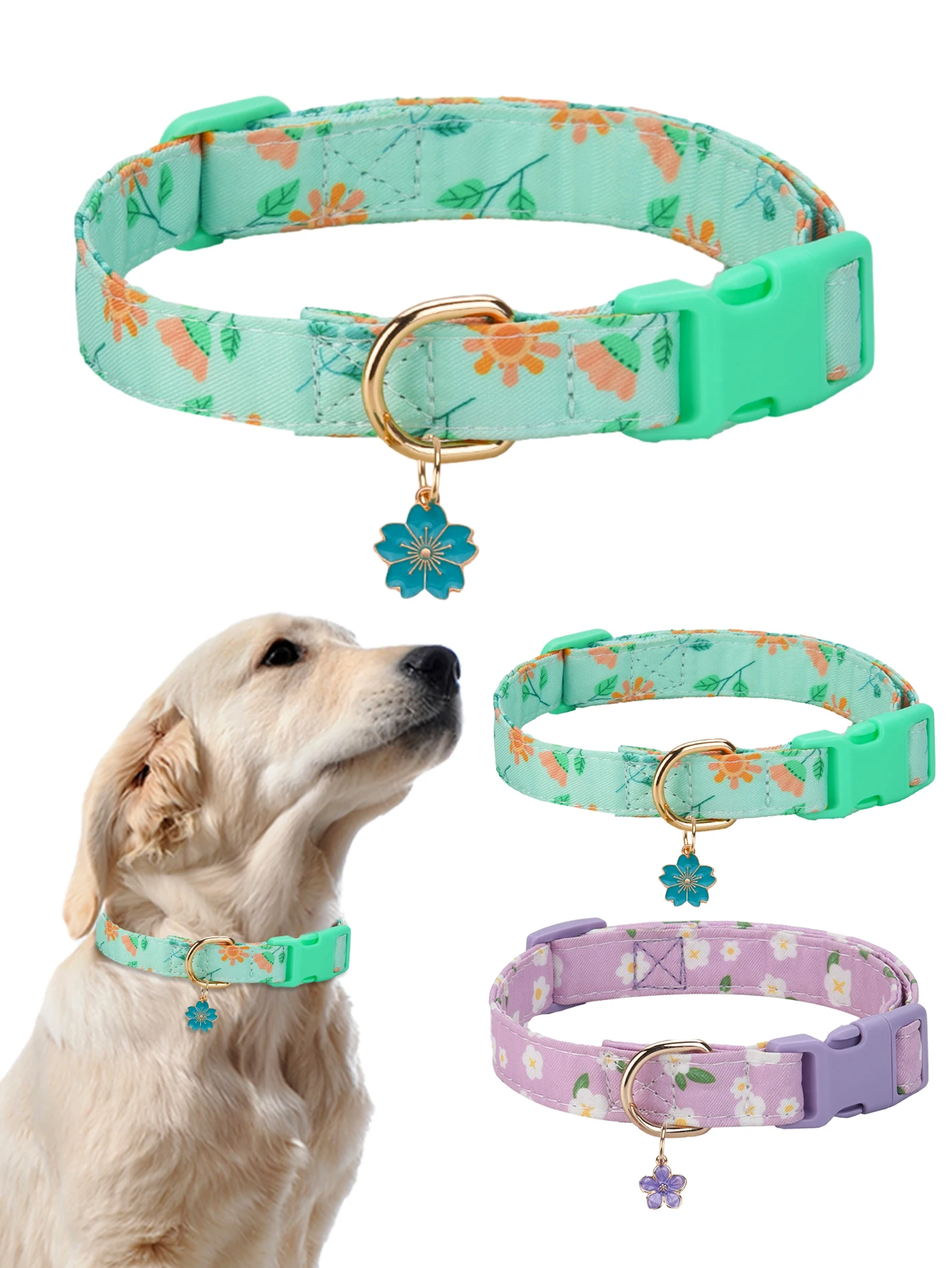 CP610 Pet Dog Puppy Cat Flower Collar with Flower Pendant Applicable to Small Medium Dog