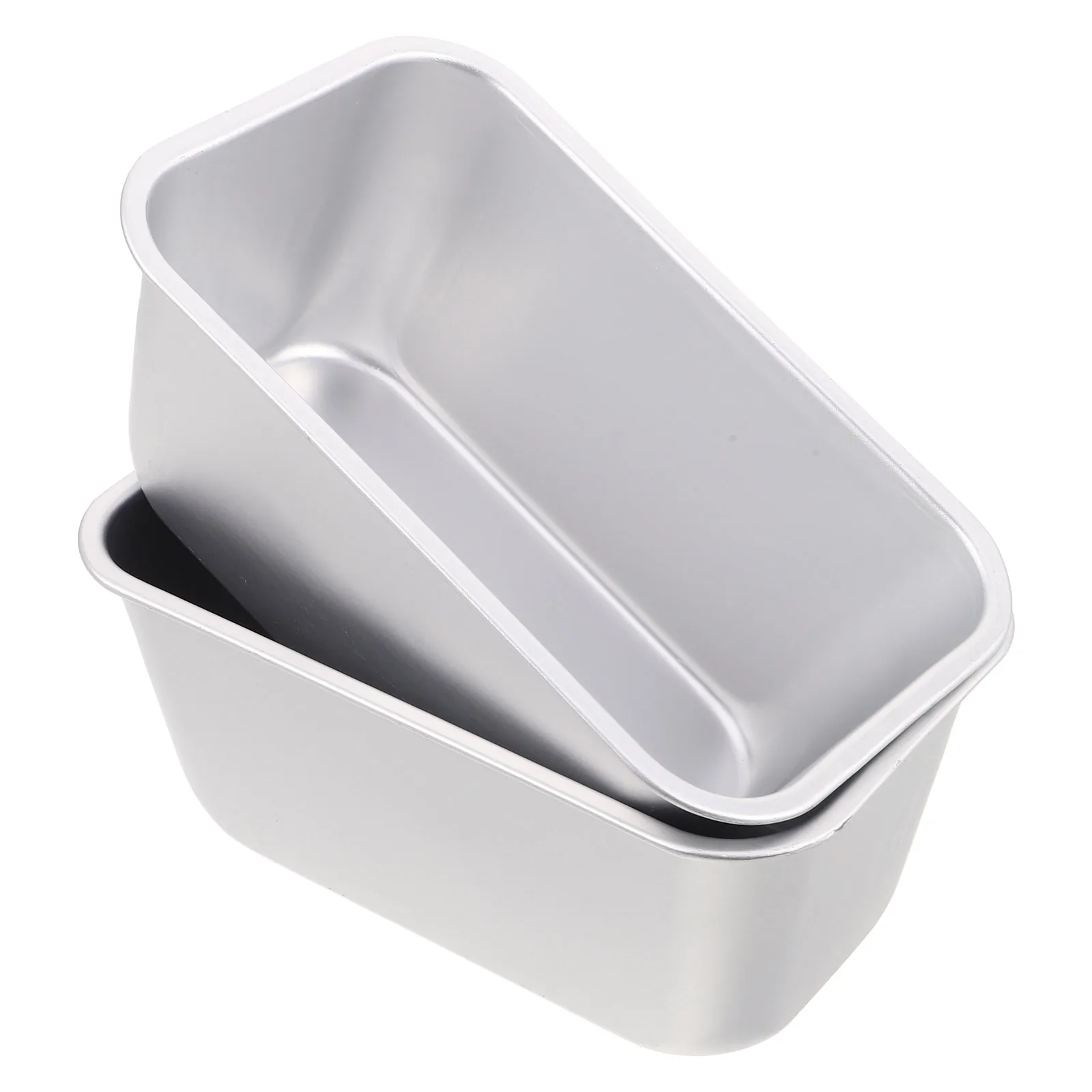 

2 pcs Rectangular Cake Mold 15.2X8.8X6.8Cm Mini Bread Pan Baking Box Dishwasher Safe Even Heat Distribution For Christmas Cake