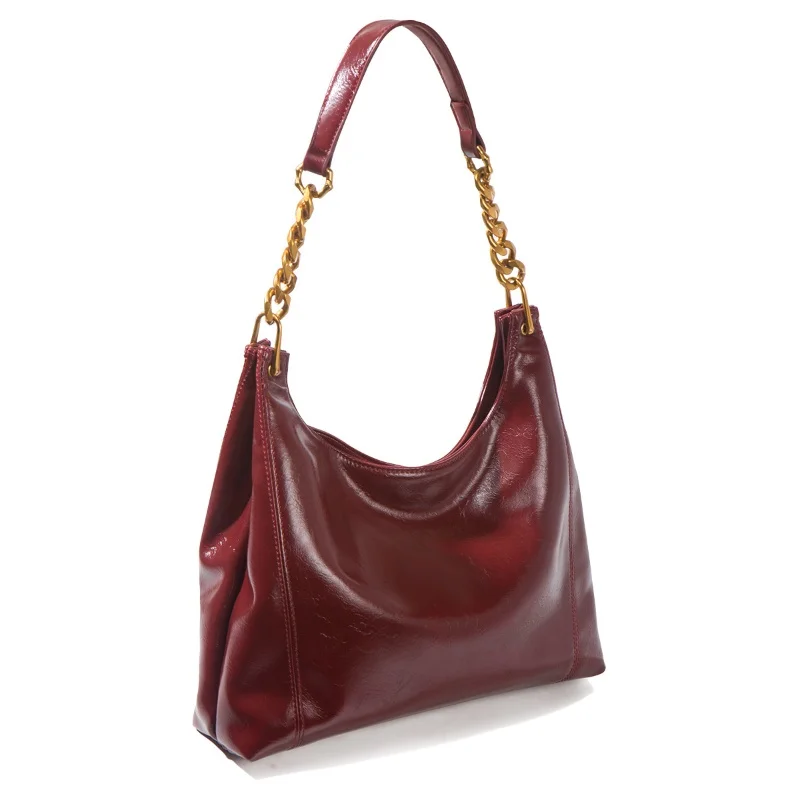 لينة بو الجلود الرجعية الأحمر السيدات حقيبة كتف ركاب متعددة الوظائف حقيبة يد بسيطة تحت الإبط