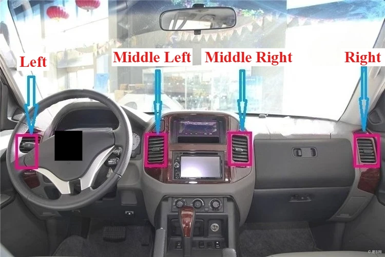 For Mitsubishi Pajero V73 V75 V77 Instrument Panel Air Outlet Air Conditioning Outlet Warm Air Outlet