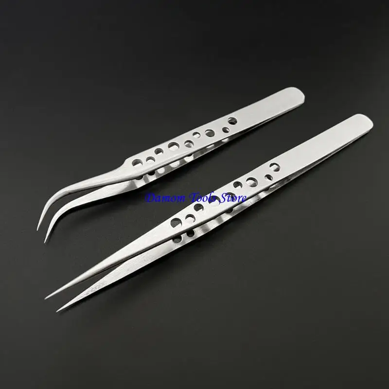 57BE Straight Tip Stainless Steel Forceps Repair Hand Tool