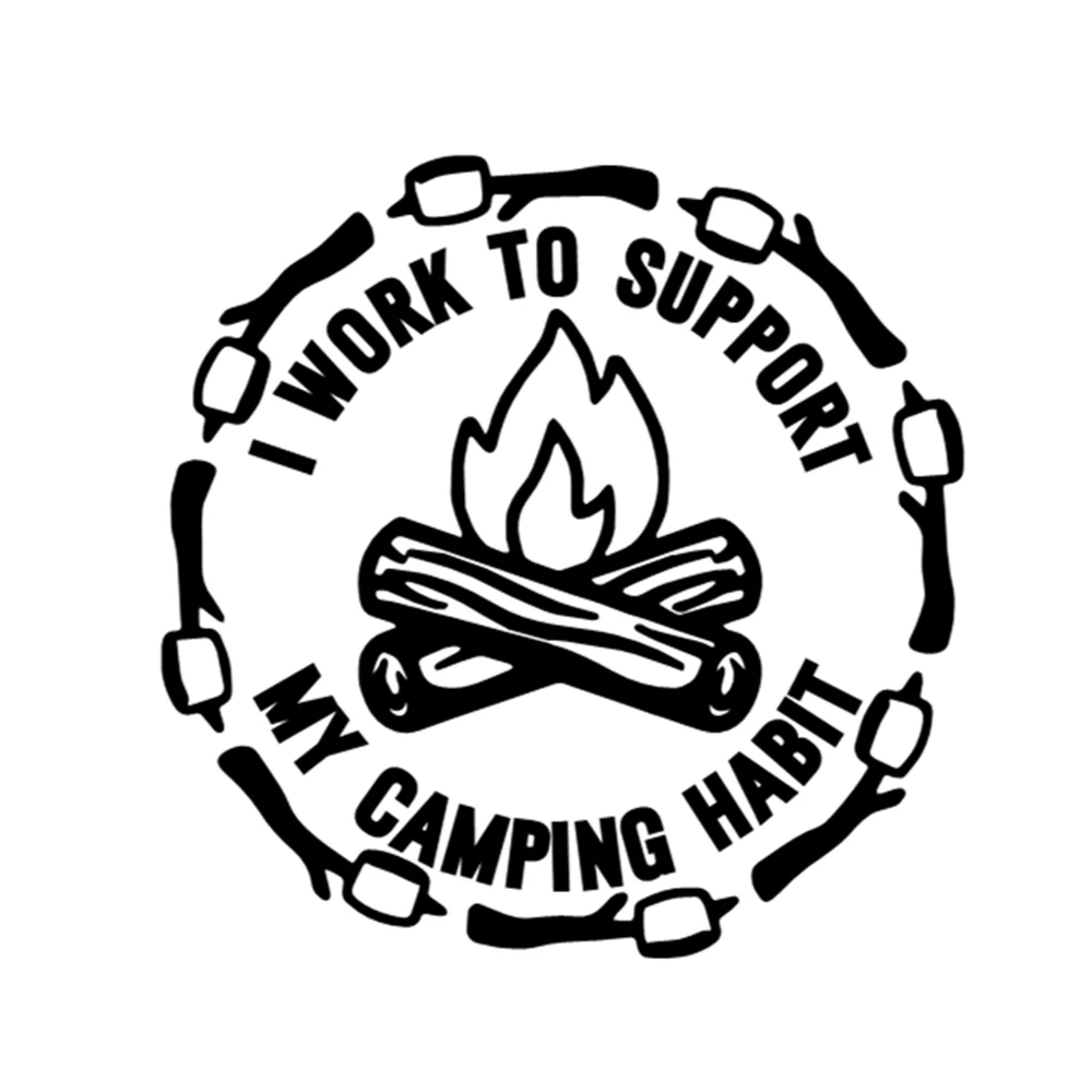 

Camping Adventure Vinyl Stickers Waterproof for RV Truck SUV Window Body Explore Nature Off-Road Durable Auto Accessories