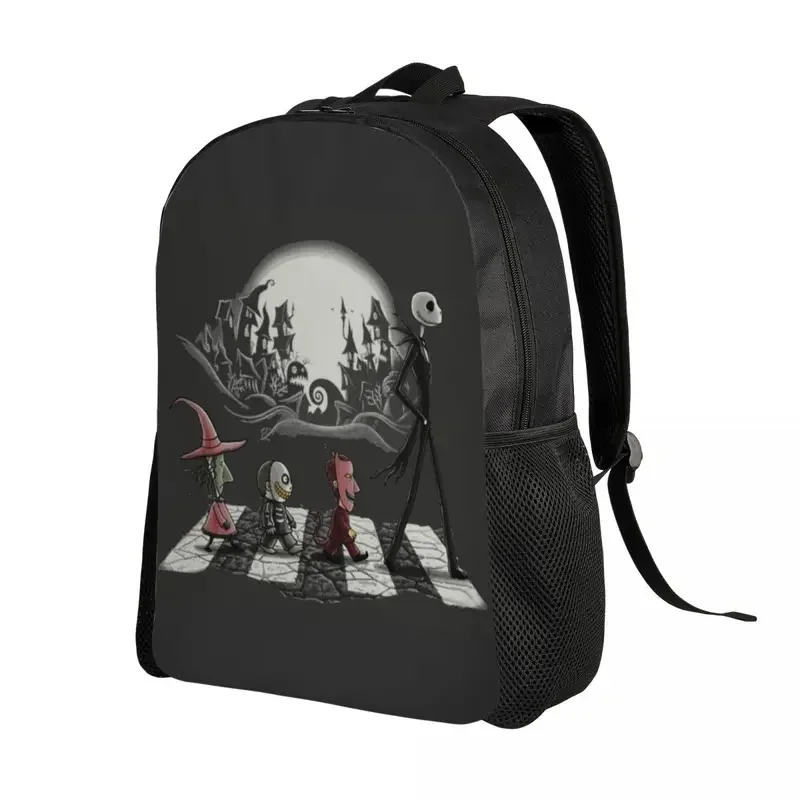 Custom Jack Skellington Halloween Backpack for Men Women School College The Nightmare Before Christmas Bag Print Bookbag