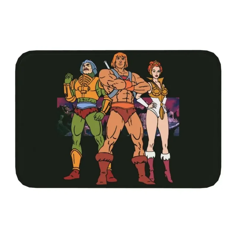 Custom Masters Of The Universe Doormat Mat Anti-Slip Eternia He-Man Bathroom Kitchen Garden Rug Carpet 40*60cm