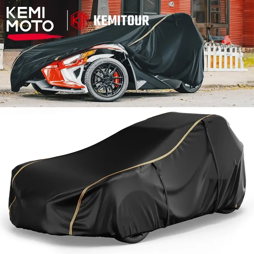 Full Cover Vehicle Storage Cover 420D UV50+ Waterproof Compatible with Polaris Slingshot R S1 S SLR SL Outdoor Indoor