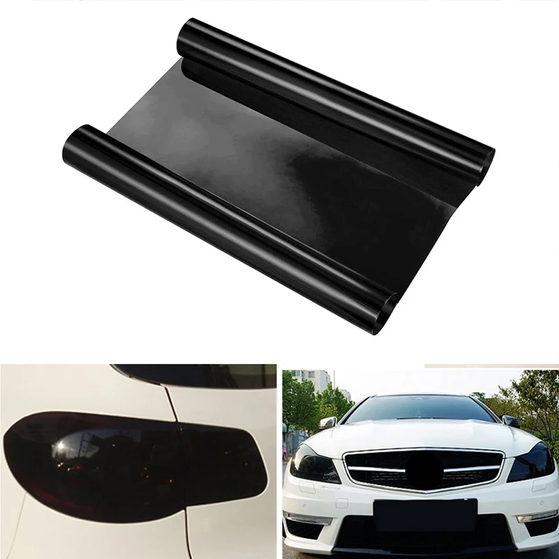 Car Headlight Protective Film PVC Color Changing Lamp Film Fog Lamp Sticker Self-Adhesive Tail Light Film Car Stickers 30x60cm