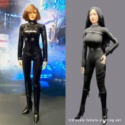 1/6 Scale Female Figure Agent Combat Sut Bodysuit Jumpsuit Clothes with Shoulder Strap Belt Model for 12 inch Action Figure