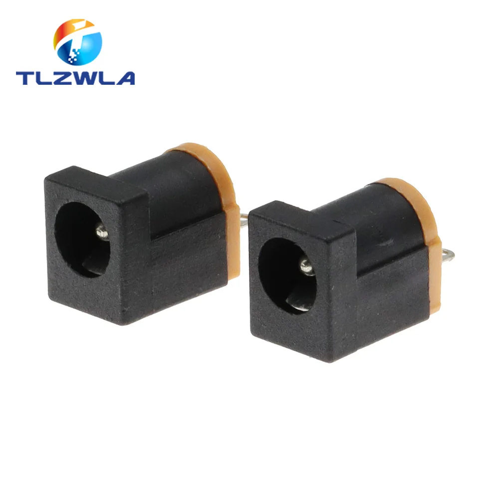 10PCS DC-012 DC Power Jack Socket Connector DC012 5.5*2.1mm 5.5X2.5MM Socket 180 feet Vertical