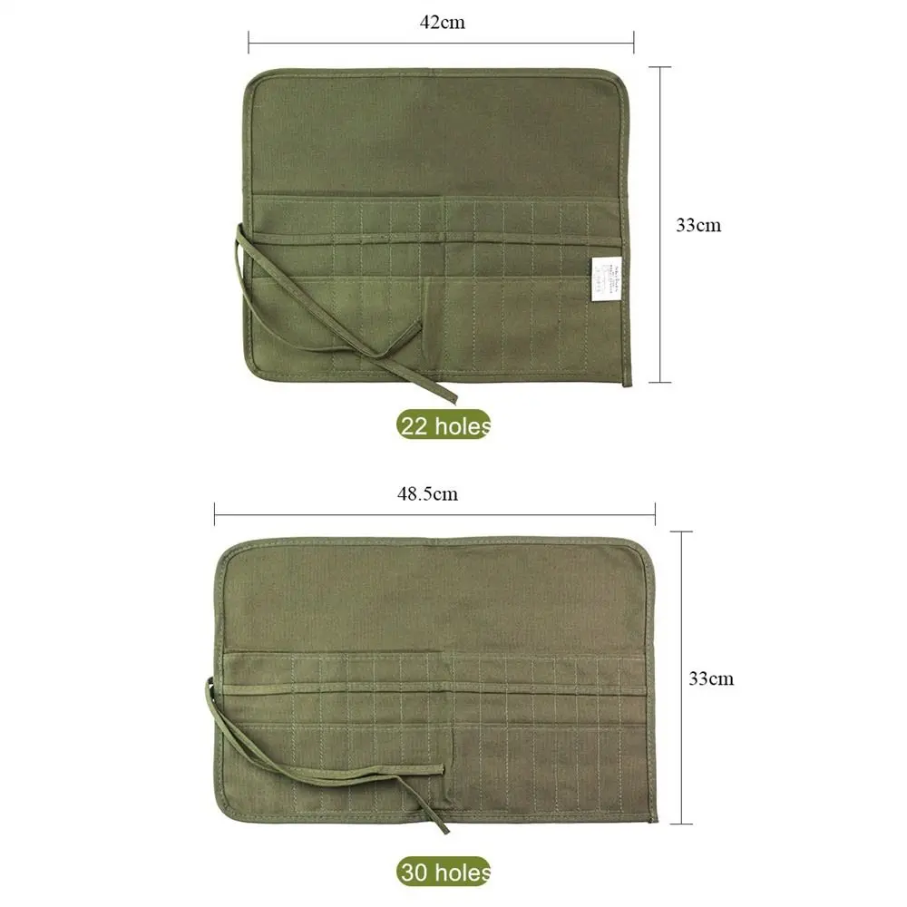 اللوازم المدرسية قماش نشمر القلم حقيبة 22/30 ثقوب التفاف الحقيبة النفط الطلاء فرشاة حالات المائية سميكة حقيبة أقلام رصاص صندوق تخزين