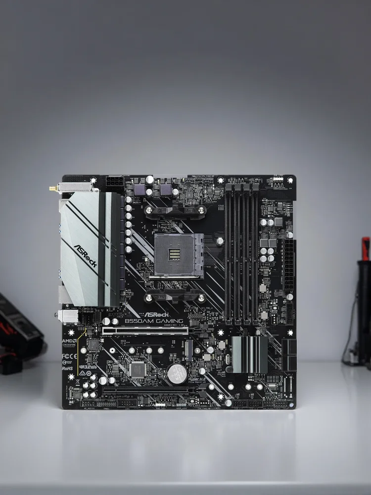 Płyta główna Asrock B550AM GAMING B550M AM4 DDR4 64GB Micro ATX M.2 Obsługa procesorów Ryzen 5500 5600 5300G 3950 4700 5700 Micro ATX — zdjęcie produktu 7